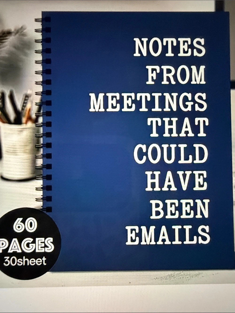 Notes From Meetings That Could Have Been Emails Spiral Notebook Bl
